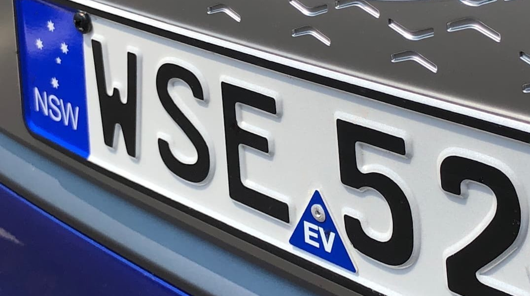 Reg Plate with EV Tag