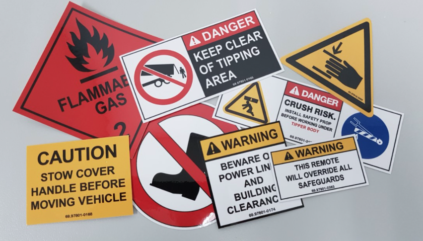 Range of labels made for Rheinmetall Defence Australia